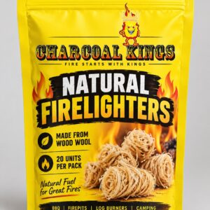 Charcoal Kings - 100% Natural Wood Wool Firelighters (20pc)