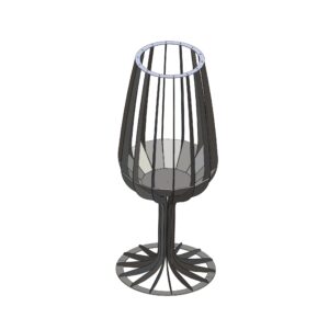 Champagne Glass Firepit Premium-grade mild steel outdoor BBQ firepit from Charcoal Kings