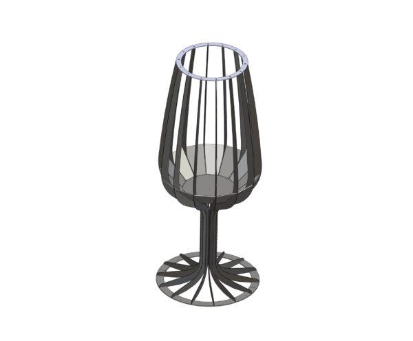 Champagne Glass Firepit Premium-grade mild steel outdoor BBQ firepit from Charcoal Kings