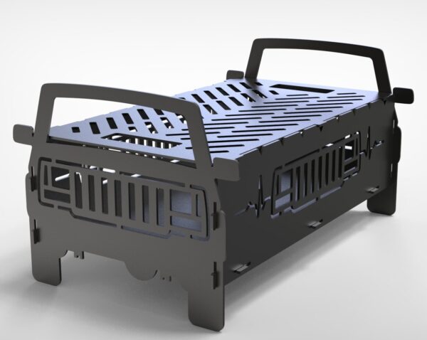 Jeep Grand Cherokee (ZJ) BBQ & Firepit Premium-grade mild steel outdoor BBQ firepit from Charcoal Kings