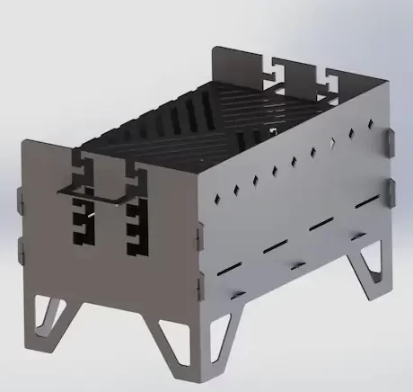 Adjustable Grill BBQ Premium-grade mild steel outdoor BBQ firepit from Charcoal Kings