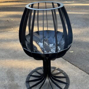 Wine Glass Firepit Maraging Steel 250 (MS250) outdoor BBQ firepit from Charcoal Kings