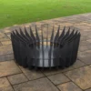 Round Mid Firepit Premium-grade mild steel outdoor BBQ firepit from Charcoal Kings