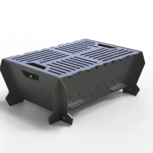 Square Flat Pack BBQ & Firepit Premium-grade mild steel outdoor BBQ firepit from Charcoal Kings