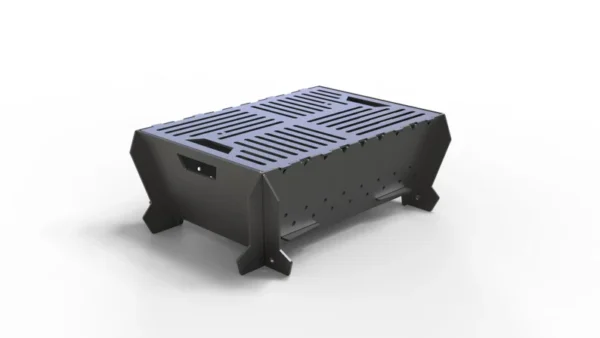 Square Flat Pack BBQ & Firepit Premium-grade mild steel outdoor BBQ firepit from Charcoal Kings