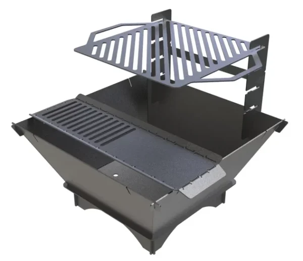 StackGrill BBQ Premium-grade mild steel outdoor BBQ firepit from Charcoal Kings