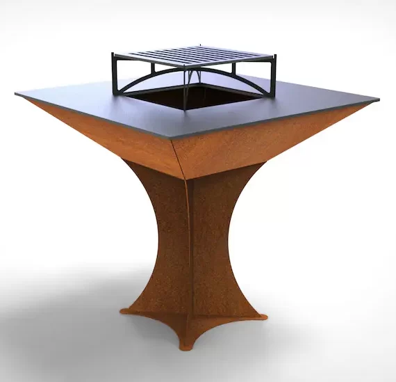 Squarestand Grill & BBQ Premium-grade mild steel outdoor BBQ firepit from Charcoal Kings