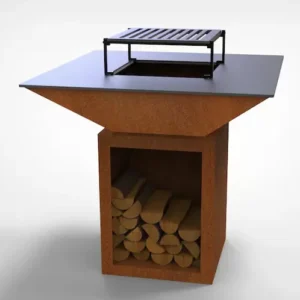 Squarestacker Grill & BBQ Premium-grade mild steel outdoor BBQ firepit from Charcoal Kings