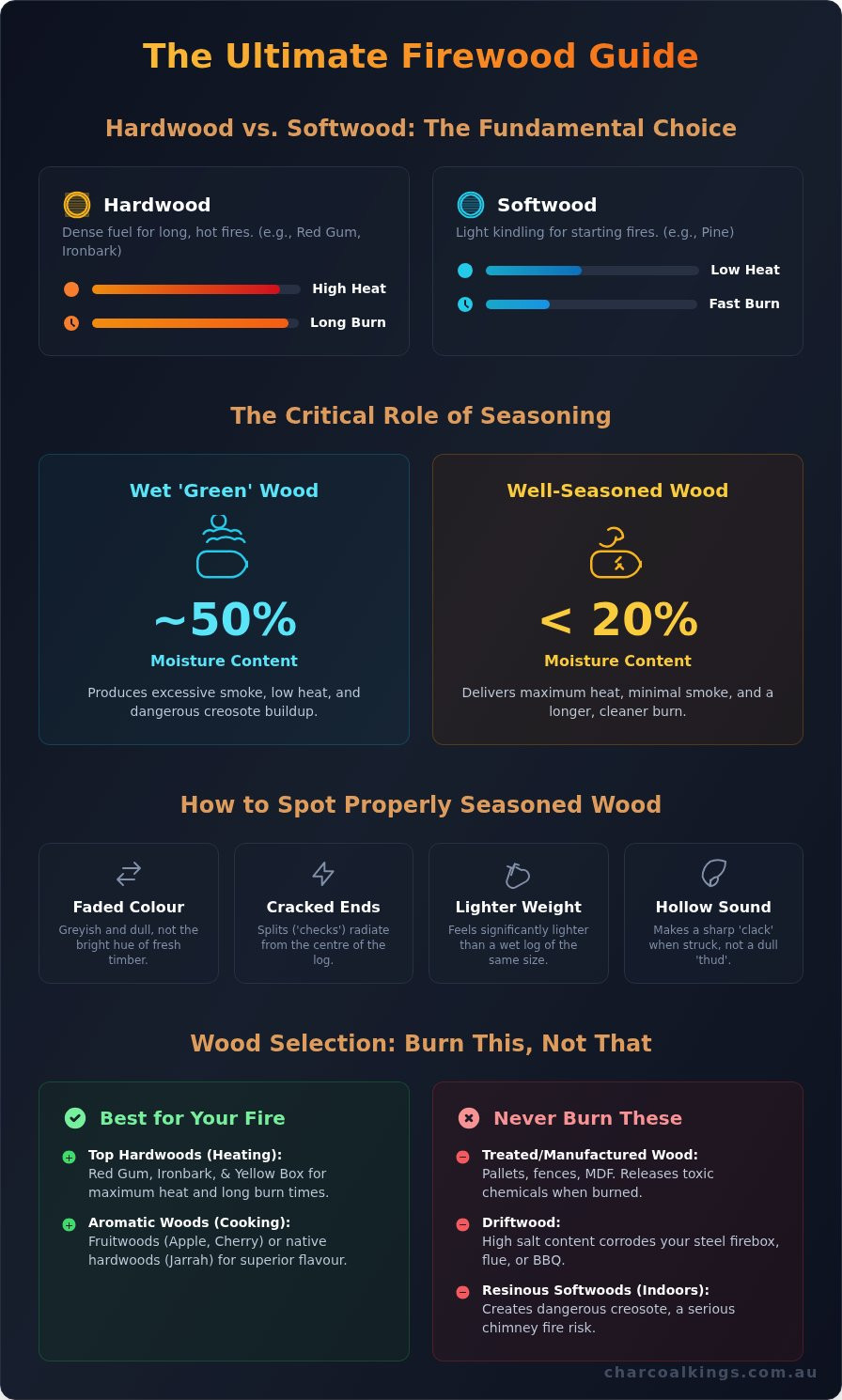 Firewood: The Complete Australian Guide to Choosing, Seasoning & Burning